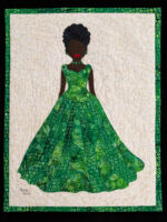 "Emerald Elegane" an original art quilt by Linda Keene.  Copyright 2019.